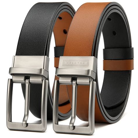 Snapklik.com : CHAOREN Mens Belt 1 Piece Leather Reversible Belt Men ...