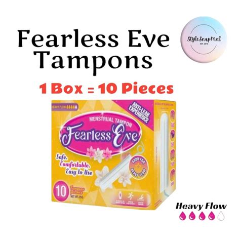 Fearless Eve for Heavy Flow Menstrual Tampons (1 Box = 10 pcs) | Shopee ...
