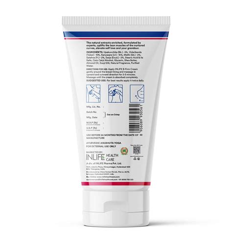 Buy INLIFE B FIRM NATURAL BREAST FIRMING MASSAGE CREAM 100G FOR BREAST ...
