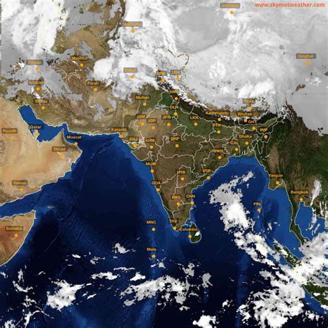Live INSAT-3D Satellite Image India: Cloud & Rain Animation (2025) | Skymet