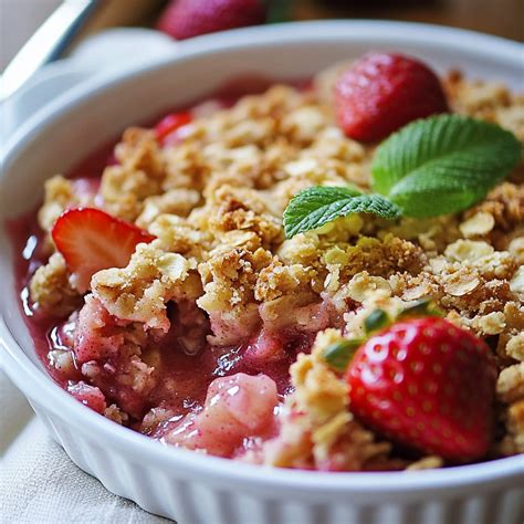 Strawberry Rhubarb Crisp Recipe