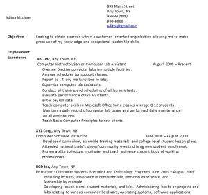 Image result for Computer Tutor Resume