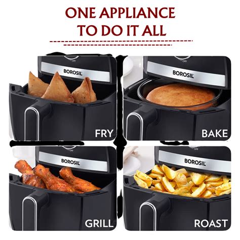 Borosil Best Air Fryer, 2.8 Ltr, 4 in 1, Fry, Grill, Bake & Roast ...