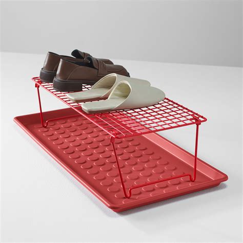 GREJIG shoe rack, bright red, 58x27x17 cm (227/8x105/8x63/4") - IKEA