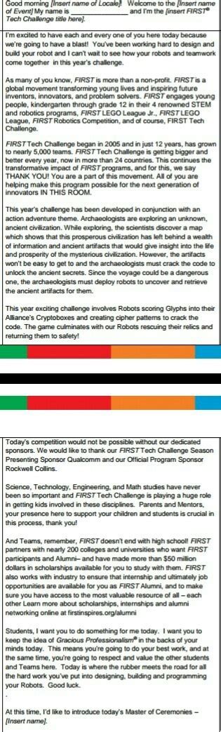 Prepare a write the script of the announcement that you would make for ...