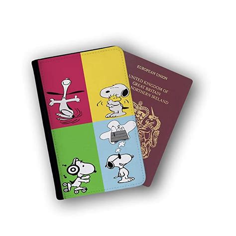 Buy Snoopy Dog Comic Strip Charlie Brown Cute Pet Passport Wallet Card ...