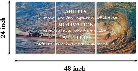 Buy Motivational Posters Inspirational Wall Art Canvas Paintings 3 ...