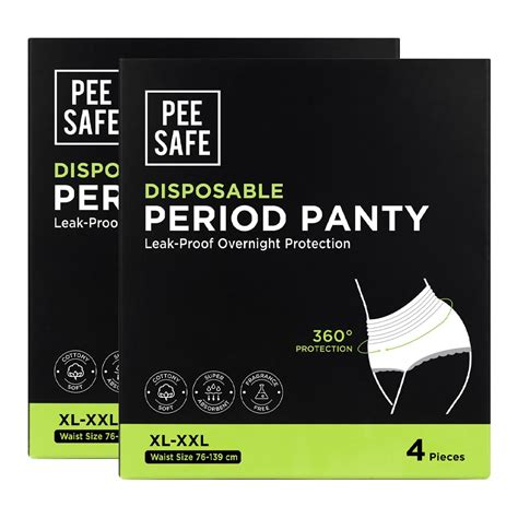 Buy Pee Safe Disposable Period Panties for Women Leak Proof | XL-XXL ...