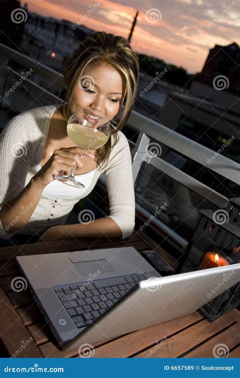 Sip and chat stock image. Image of dimple, internet, beauty - 6657589