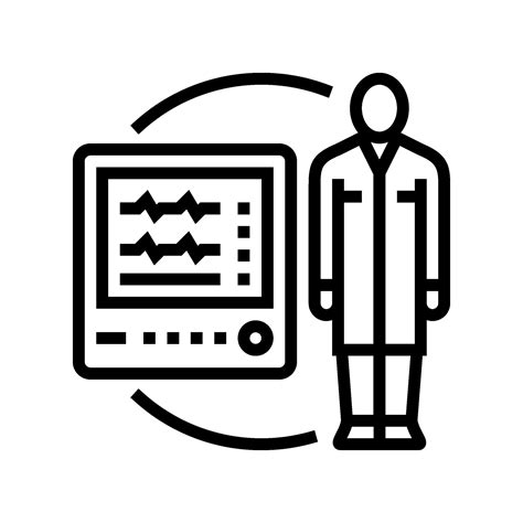 cardiac monitor technician line icon vector illustration 33063243 Vector Art at Vecteezy