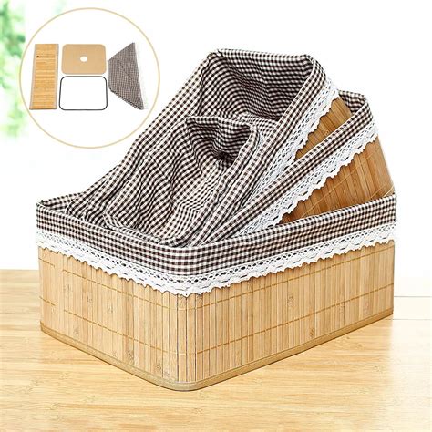 Bamboo weaving storage baskets picnic grocery snacks toy box desktop ...