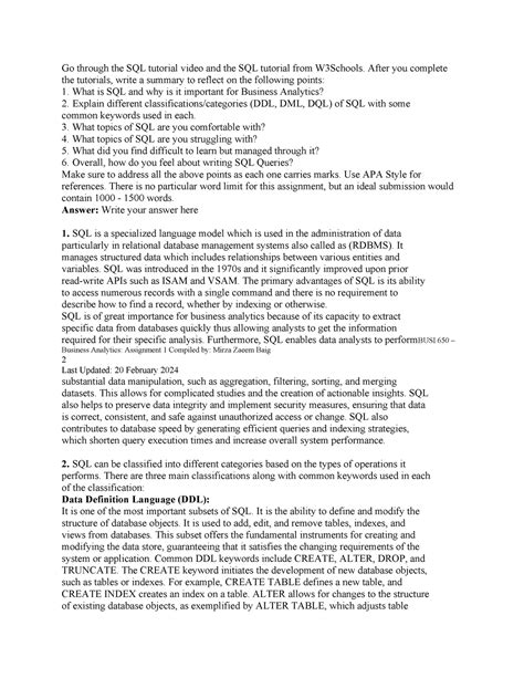 SQL Tutorial in W3docs 的图像结果
