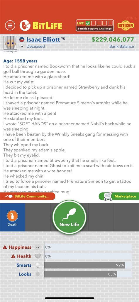 BitLife oldest character : r/bitlife