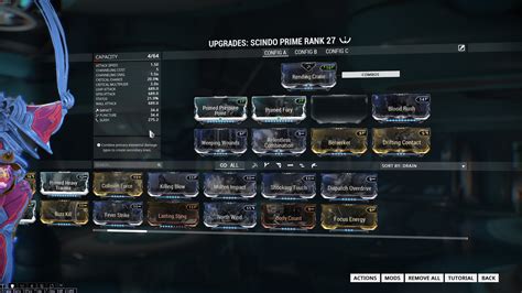 Image result for Warframe Mod Screen
