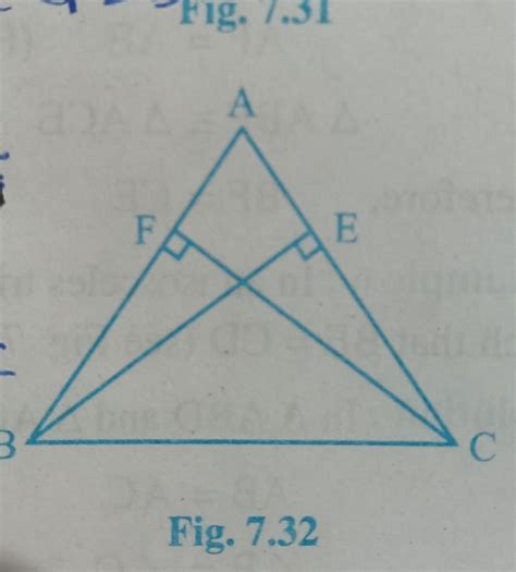 ABC is an isosceles triangle in which altitudes BE and CF are drawn to ...