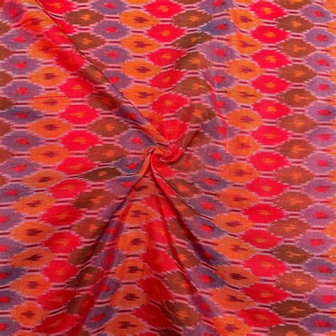 Multi Color Ikkat Silk cotton Fabric – Ikkat Time