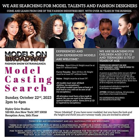 NEW YORK OPEN MODEL CASTING FOR ALL THIS SUNDAY OCTOBER 22ND 2023 ...