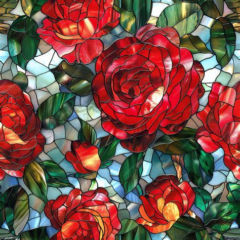Premium Photo | Rose Stained Glass