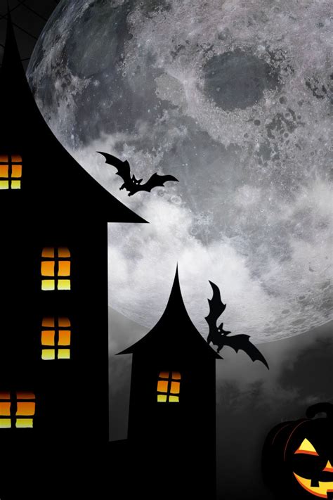 Download wallpaper night, house, Halloween, 31 Oct, section holidays in ...
