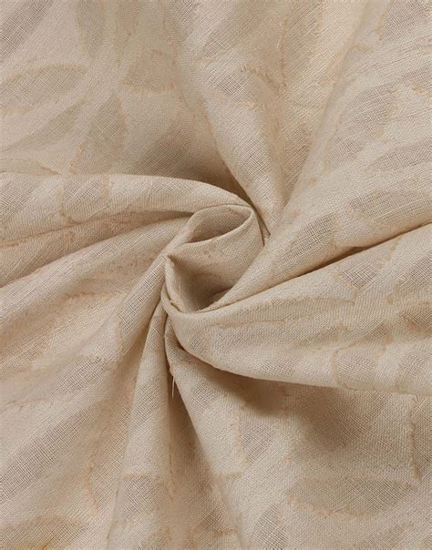 Cream color Cotton Jacquard fabric for Ladies Suit - Charu Creation