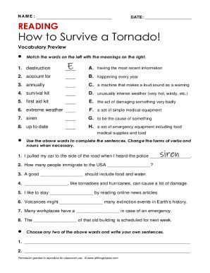 Fillable Online Tornado Definition - National Weather Service Fax Email ...