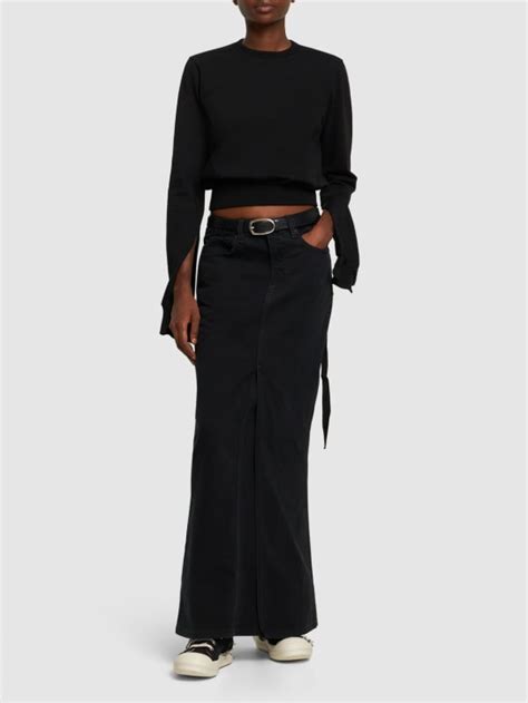 Cotton jersey cropped sweatshirt - Rick Owens DRKSHDW - Women ...