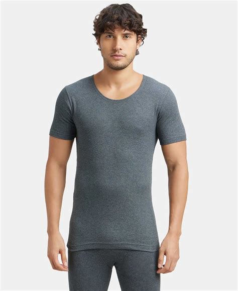 Buy Super Combed Cotton Rich Half Sleeved Thermal Undershirt with ...