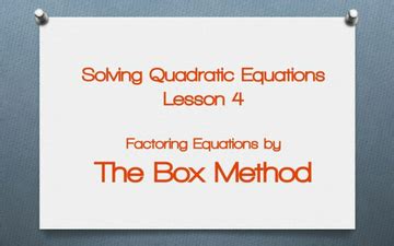 Box Method Geometry for Equations 的图像结果