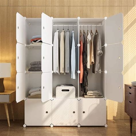 KRISHYAM Portable Modular Closet Wardrobe, Space-Saving Cube Organizer ...