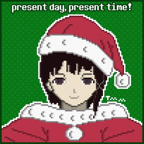 Christmas Lain pixel art : r/Lain