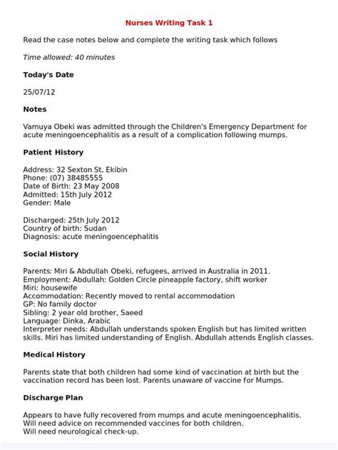 Image result for OET Writing Samples