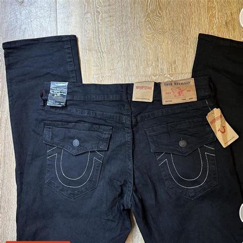 True Religion black jeans Ricky Relaxed Size... - Depop