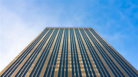 Download wallpaper 1920x1080 building, bottom view, stripes, golden ...