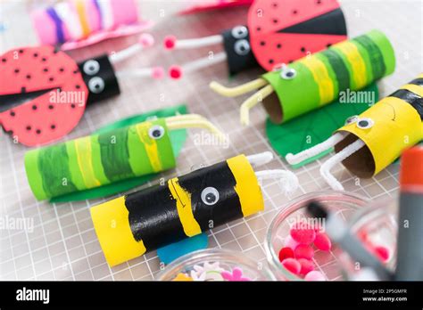 Kids paper craft Stock Photo - Alamy