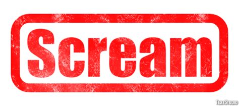 Image result for Scream Sound Text