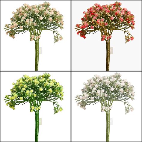 Babymoon Artificial Flowers Bunch | Baby Breath Gypsophila | 7 Head ...