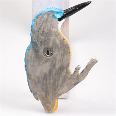 Oiseau martin pêcheur mural en résine 19 x 29 x 5 cm