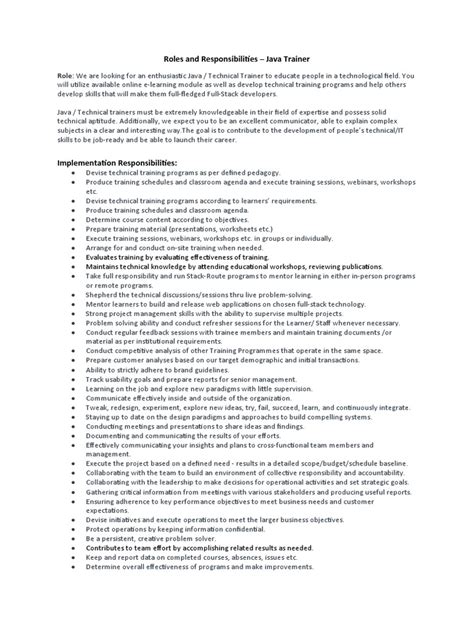 Image result for Java Job Roles List