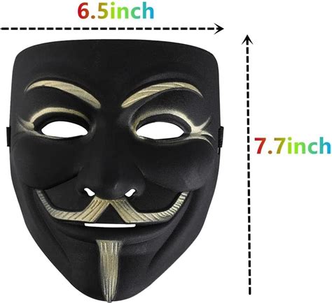 Buy 2 Pack Hacker Mask - Wear Comfortable Anonymous Mask Add Mystery ...
