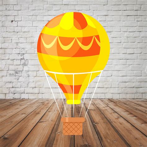 Hot Air Theme Boy Yellow Parashoot Cutout | Party Supplies India