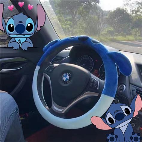 Stitch Car Steering Wheel Cover Four Seasons Universal 38cm Plush ...
