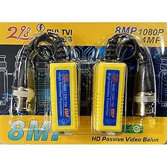 SOLIX® 8MP-4K Passive HD BNC Video Balun Transceiver Transmitter Via ...