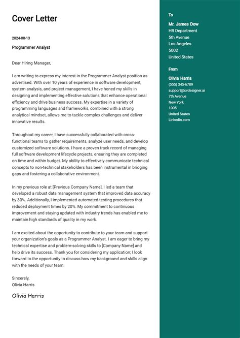 Image result for Program Manager Cover Letter Examples