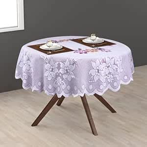 Buy Dakshya Industries Polycotton 40 Inch Round 2 Seater Center Table ...