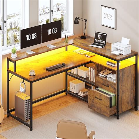 Computer Desk with File Drawer 的图像结果