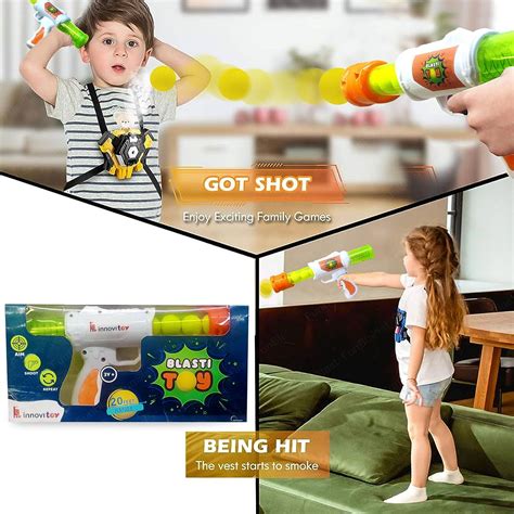 Shooting Ball Gun Air Pressure Foam Balls Shooting Gun Toy Set, Soft B ...