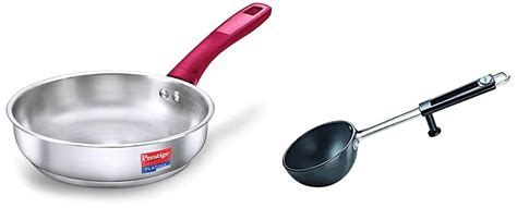 Prestige Platina Popular Gas and Induction Compatible Fry Pan, 240 mm ...