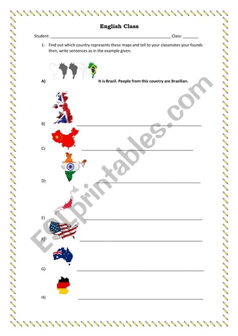 Countries Worksheet 的图像结果