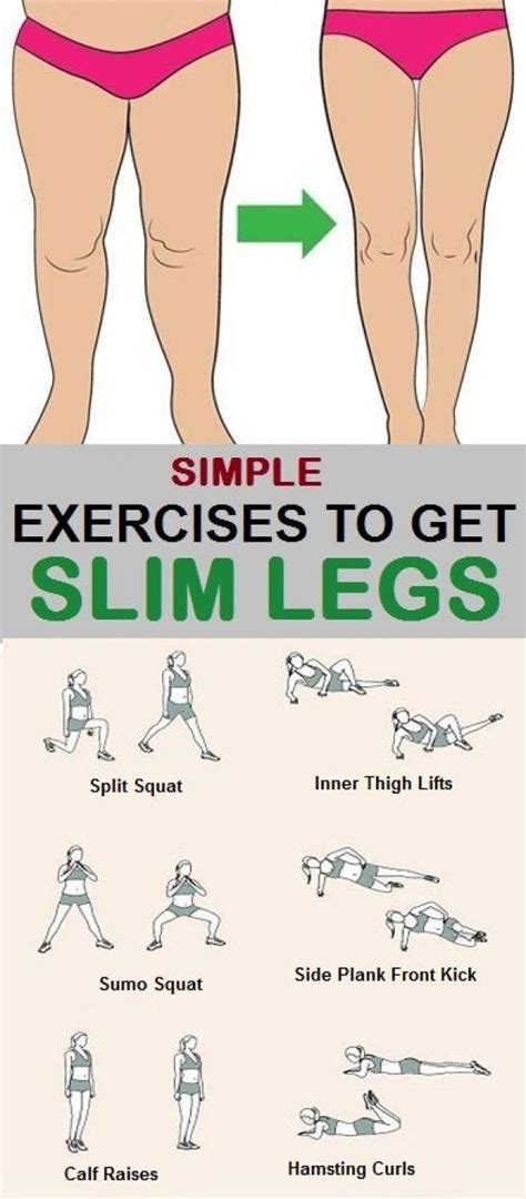 Best Exercises to Get Slim and Tight legs #bellyfatmelting | Slim legs ...