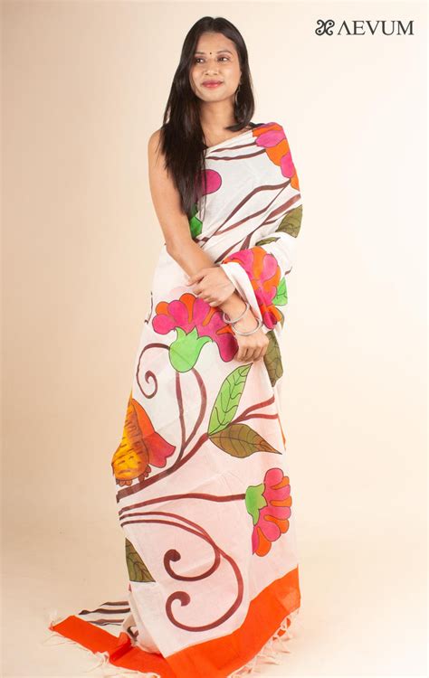 Tant Hand Painted Cotton Saree without Blouse Piece - 4703 – AEVUM